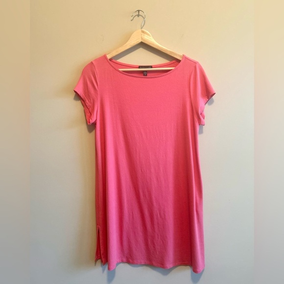 Eileen Fisher Short Sleeve Tunic Top, Coral, Women’s Size SP - Picture 1 of 5